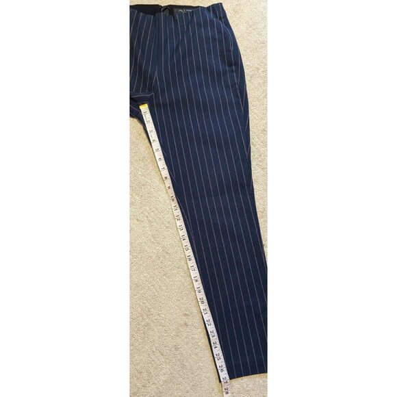 Rag & Bone Women's Simone Pant Navy Striped Cropped High Rise Business Casual 8 - Picture 6 of 15